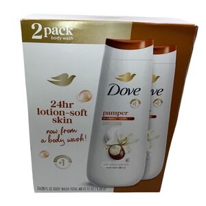 Dove Pampering Body Wash Shea Butter and Warm Vanilla 2 Pack 20oz Bottles